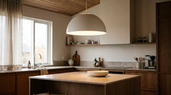 White pendant lights for kitchen