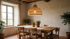 Bamboo and rattan pendant lights