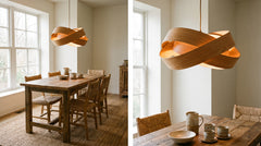 Wooden pendant lights for dining room