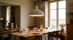 White metal pendant lights