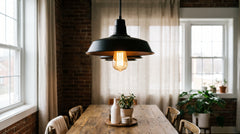 Industrial-style metal pendant lights