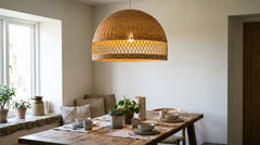 Rattan and wicker pendant lights