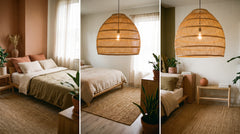 Rattan pendant lights for bedroom