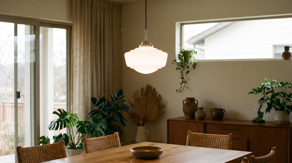 White glass pendant lights