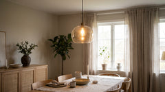 Orange glass pendant lights