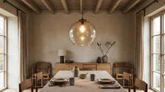 Transparent glass pendant lights