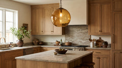 Glass pendant lights for kitchen