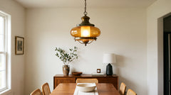 Vintage glass pendant lights