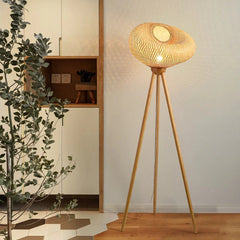 Bamboo floor lamp