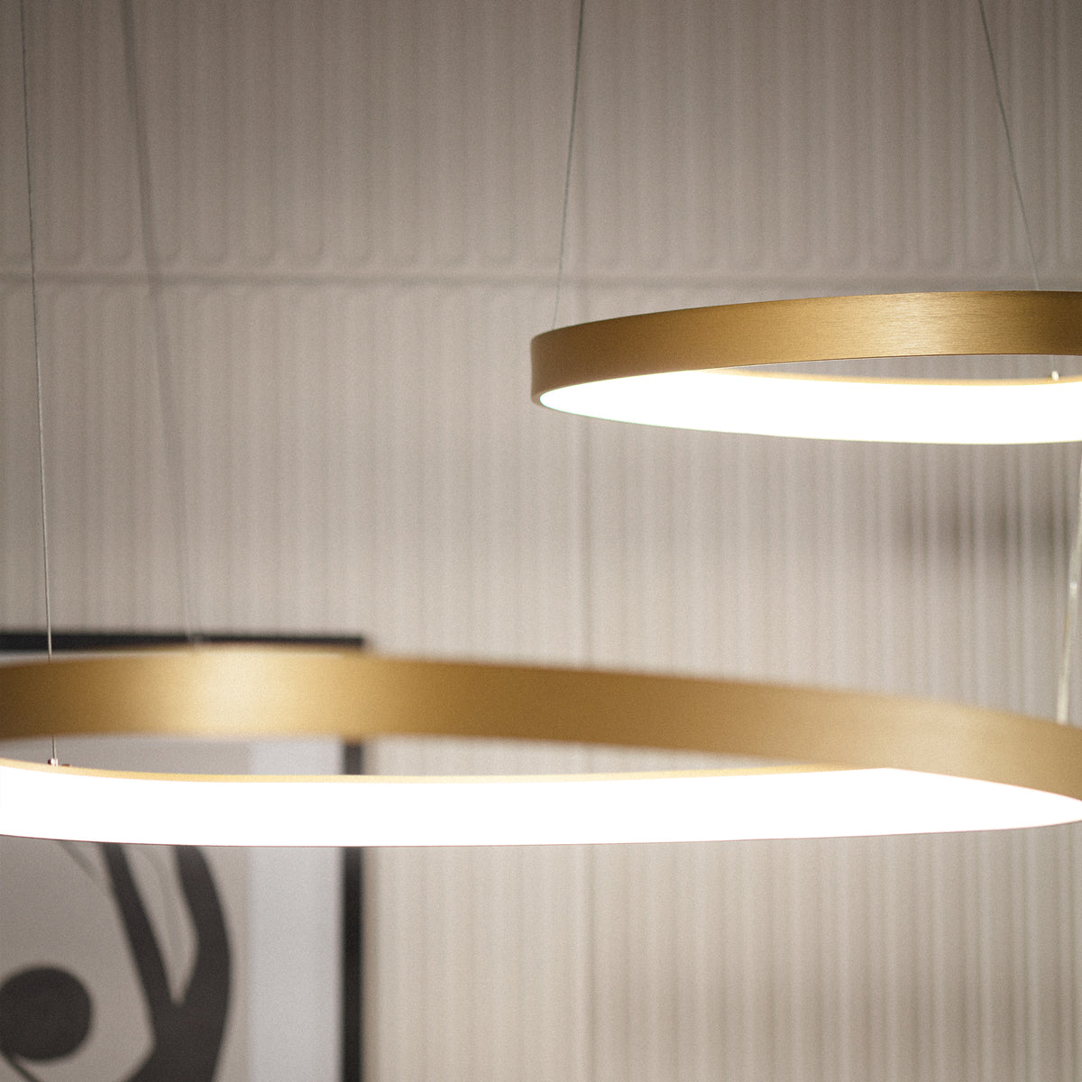 Suspension Liria dorée, L 42,5/ 61,5/ 81 cm