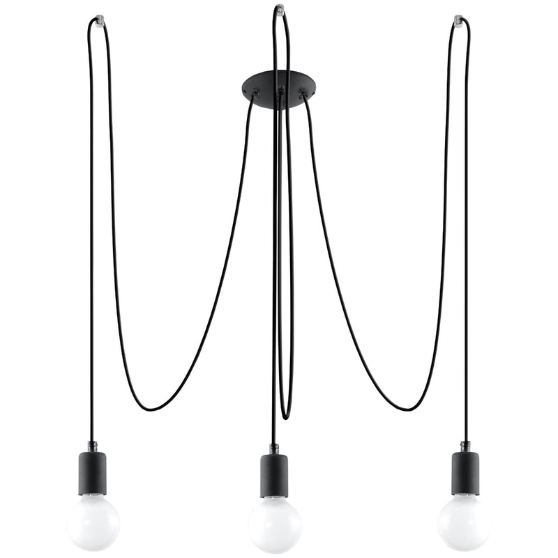 EDISON 3 black chandelier