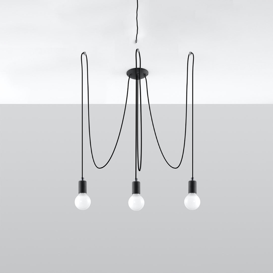 EDISON 3 black chandelier