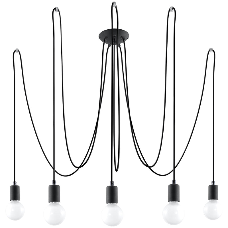 EDISON 5 black chandelier