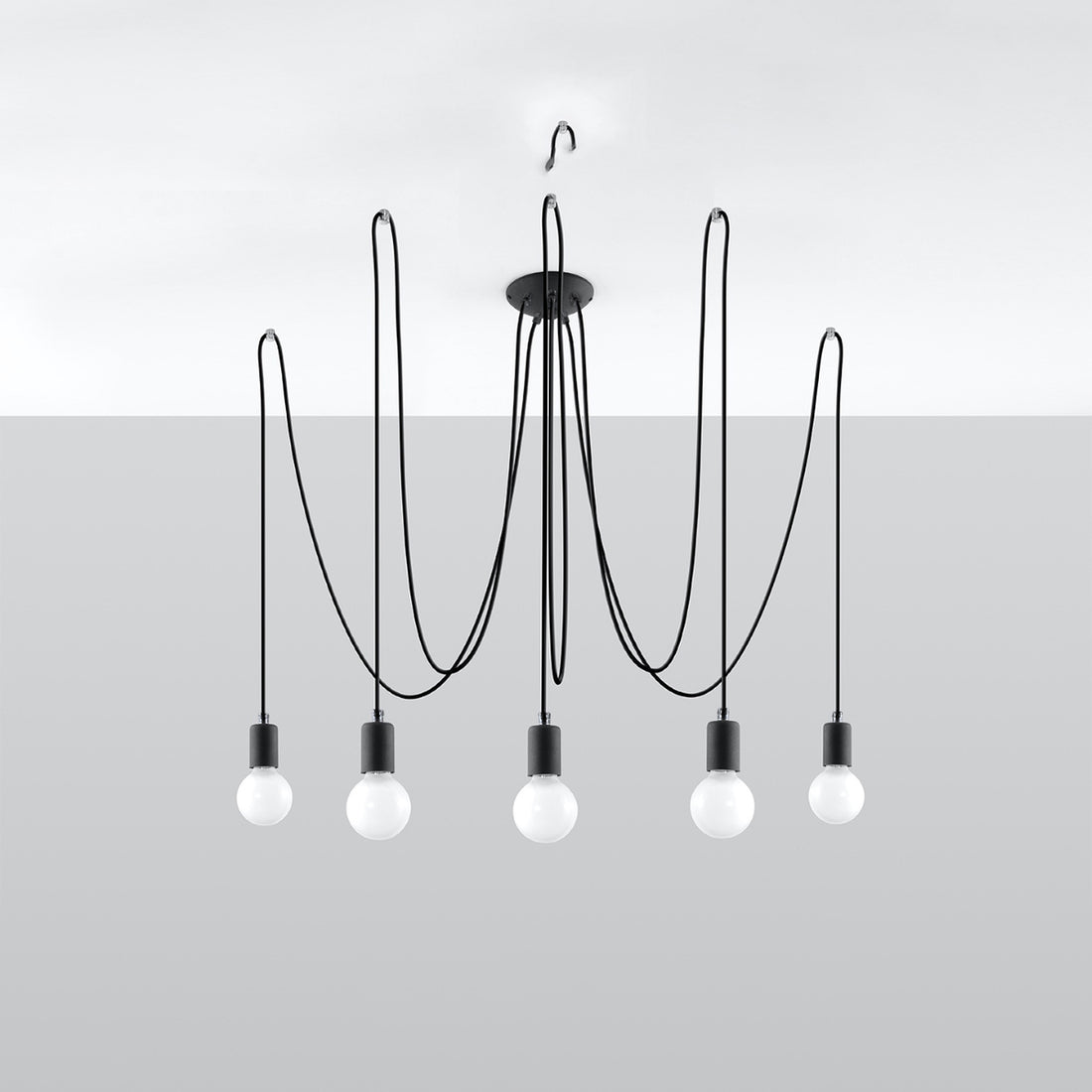 EDISON 5 black chandelier