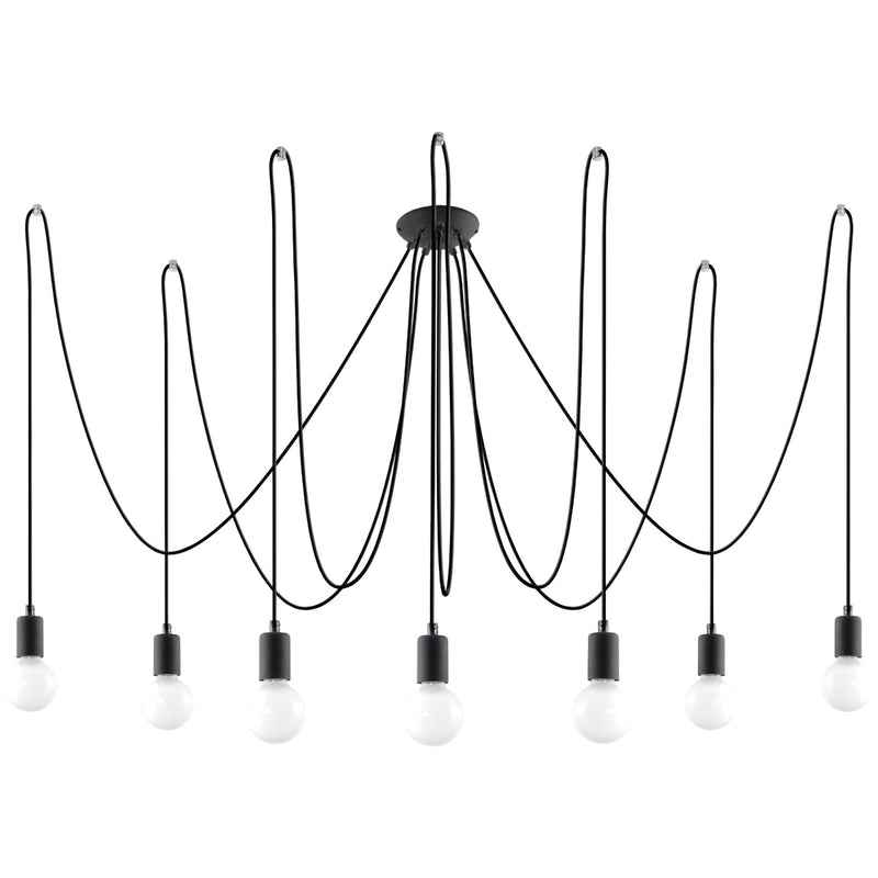 EDISON 7 black chandelier