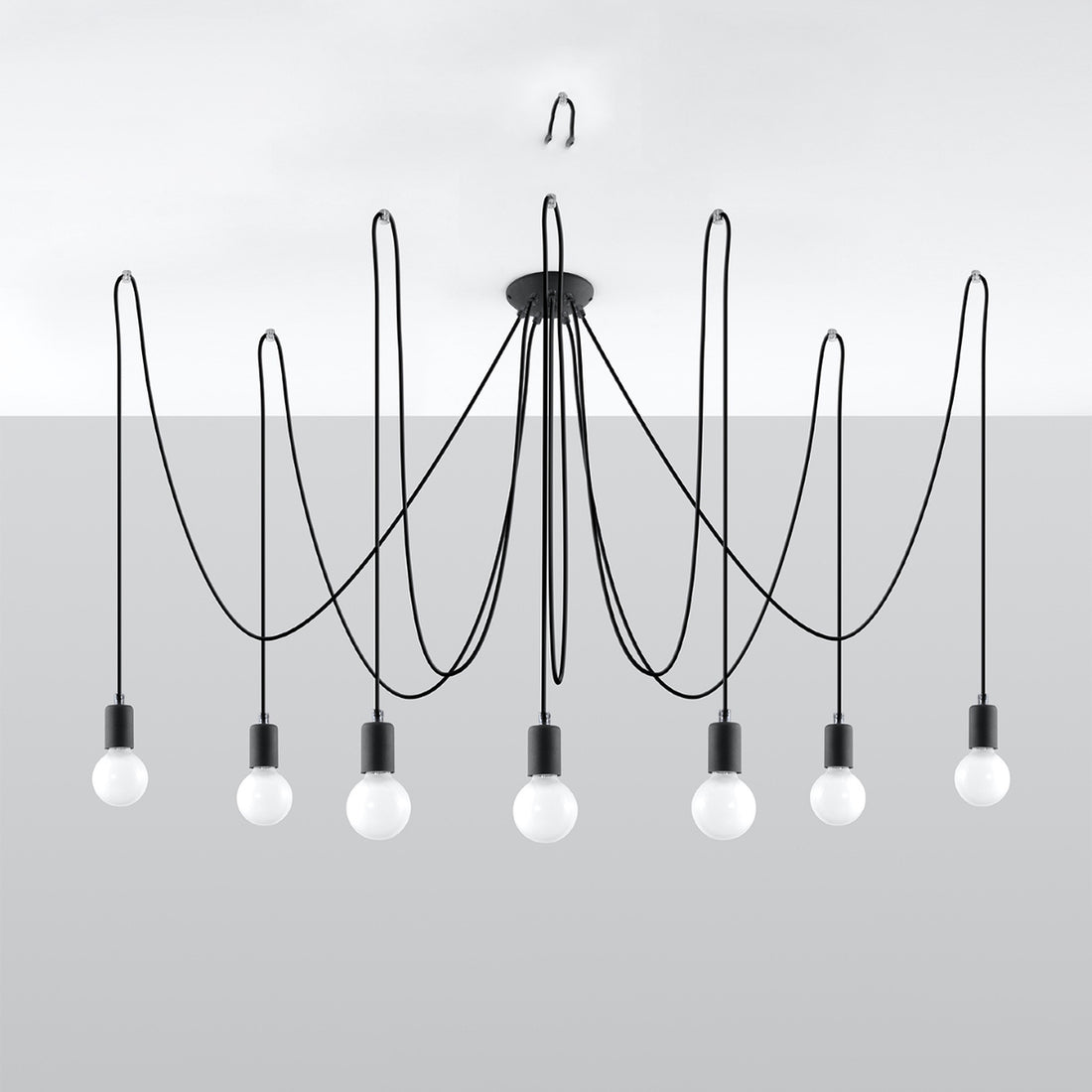 EDISON 7 black chandelier
