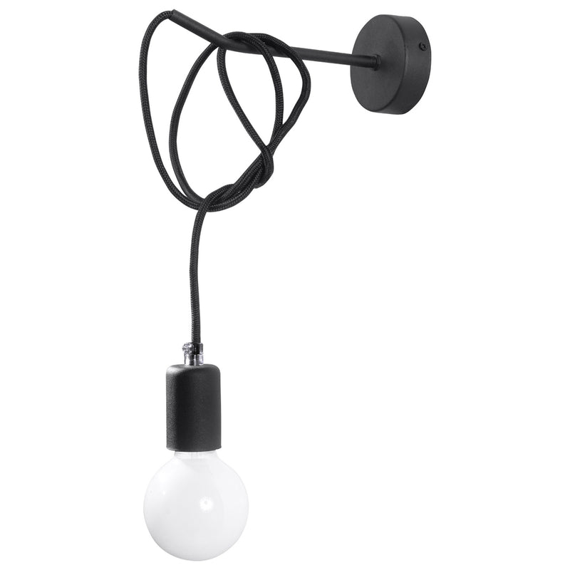 EDISON black wall lamp