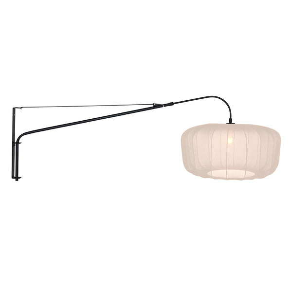 Long-arm offset wall lamp, white lampshade | Linström