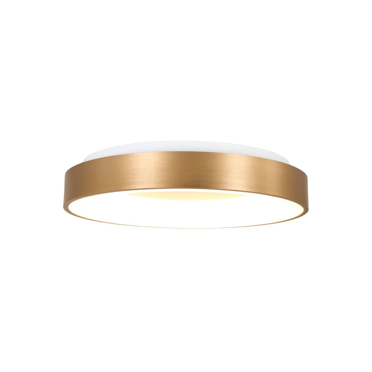 Plafonnier LED doré rond, anneau design 38 cm pour salon | Ringlede