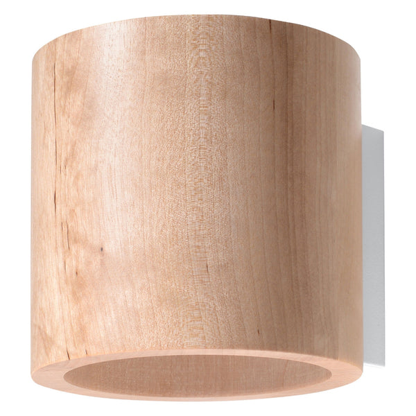 ORBIS natural wood wall lamp