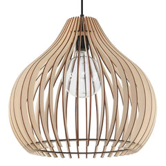 Wooden pendant lights