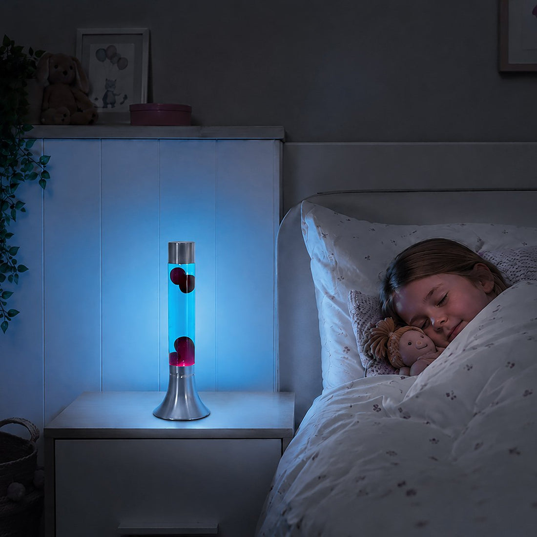 Volcano silver table lamp