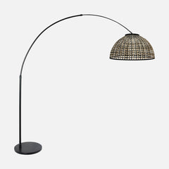 Rattan and wicker floor lamps