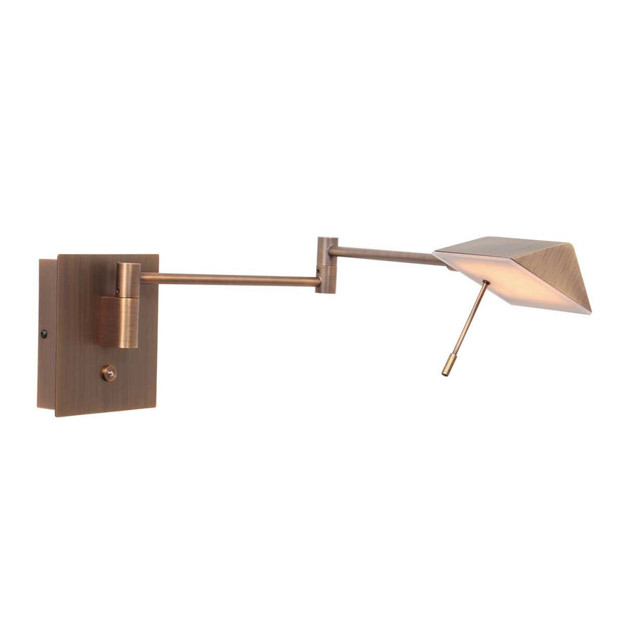 Applique murale usb led bronze, liseuse à bras orientable | Retina