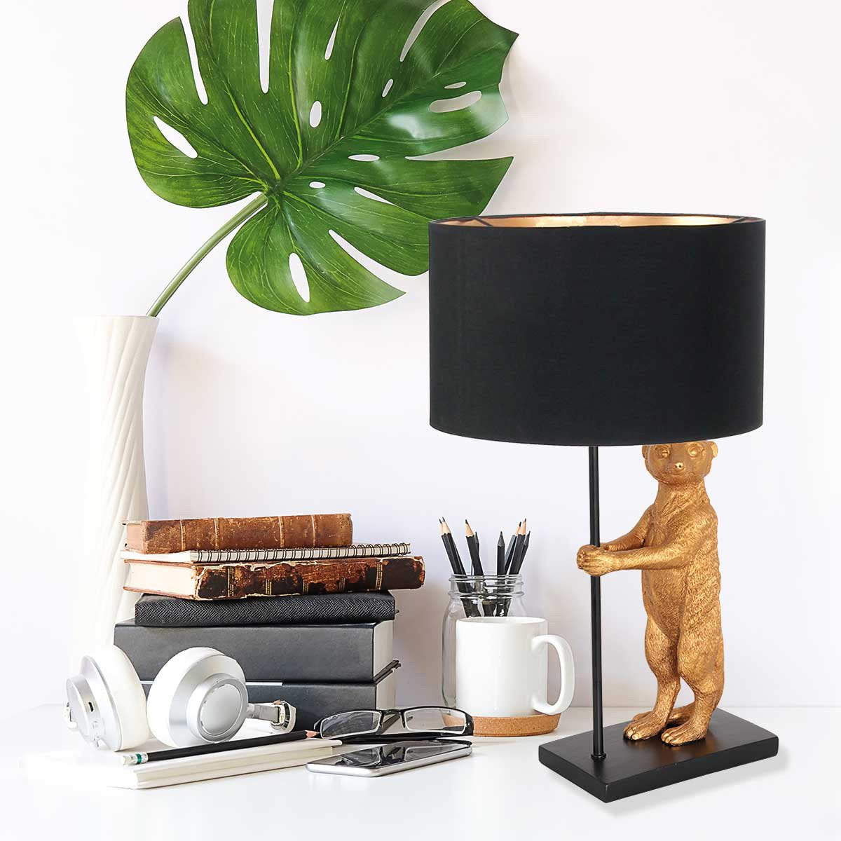 Lampe à poser Animaux noir