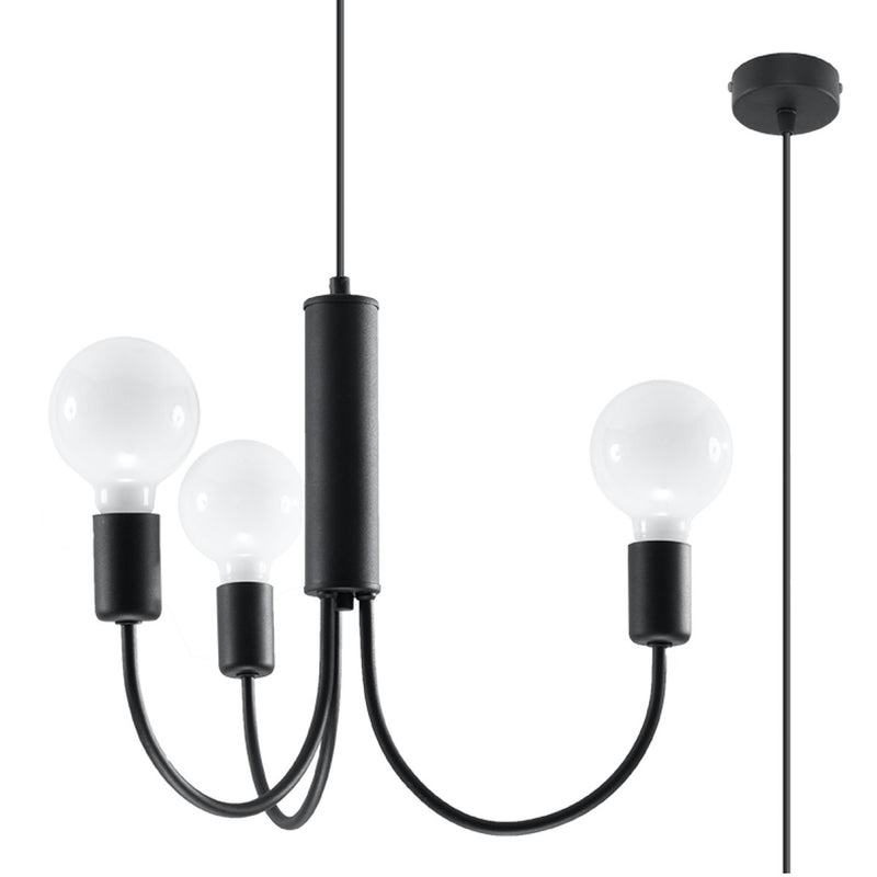 PICCOLO 3 black chandelier