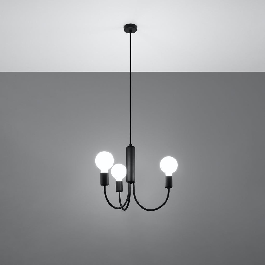 PICCOLO 3 black chandelier