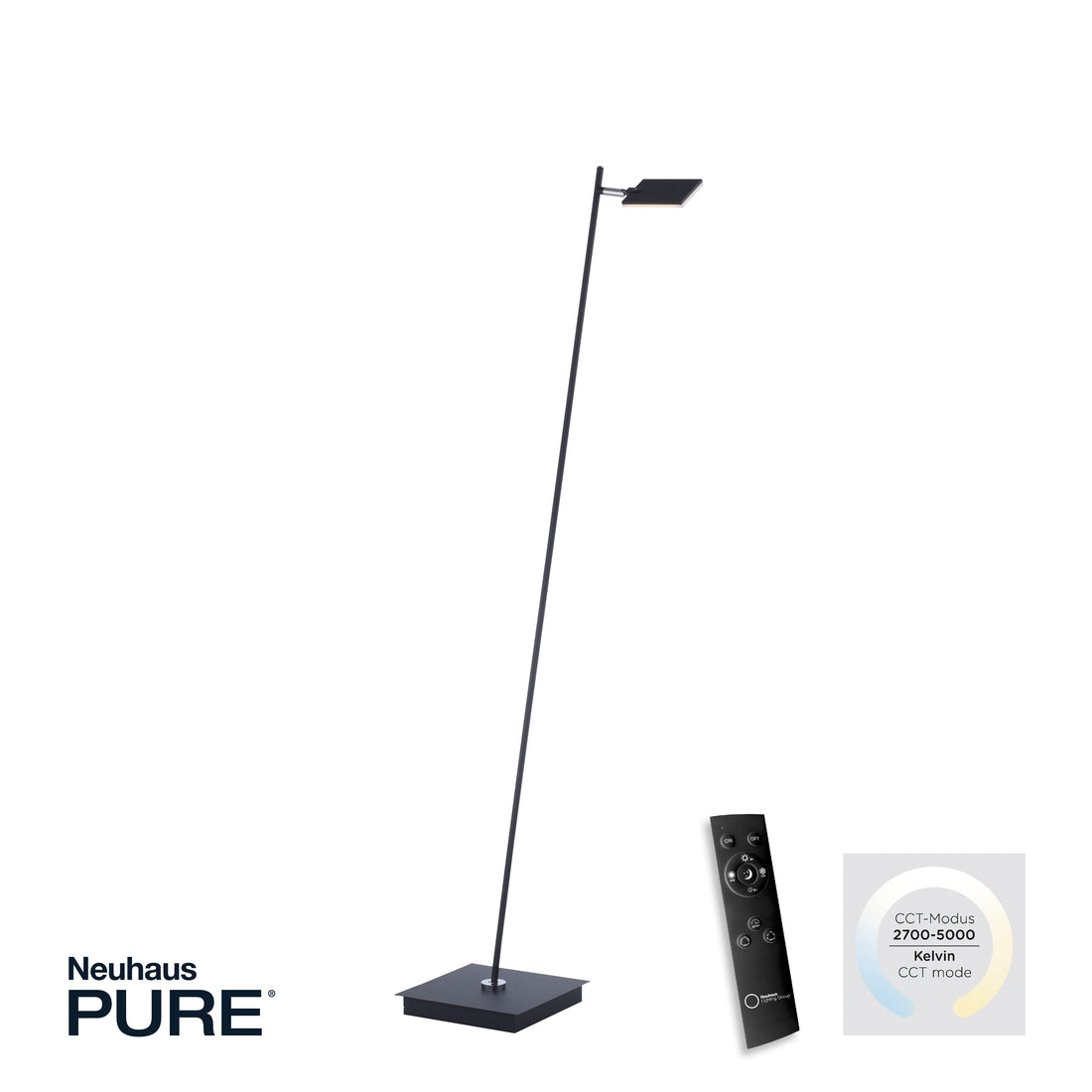 Lampadaire salon | Pure-Mira Anthracite