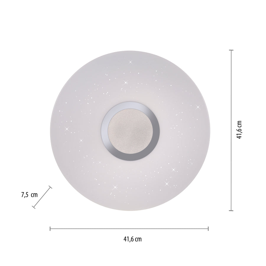 Plafonnier Jonas blanc, L 41,6 cm