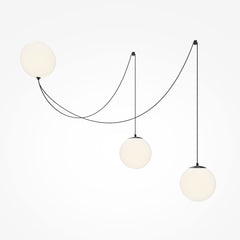 Twins black pendant light