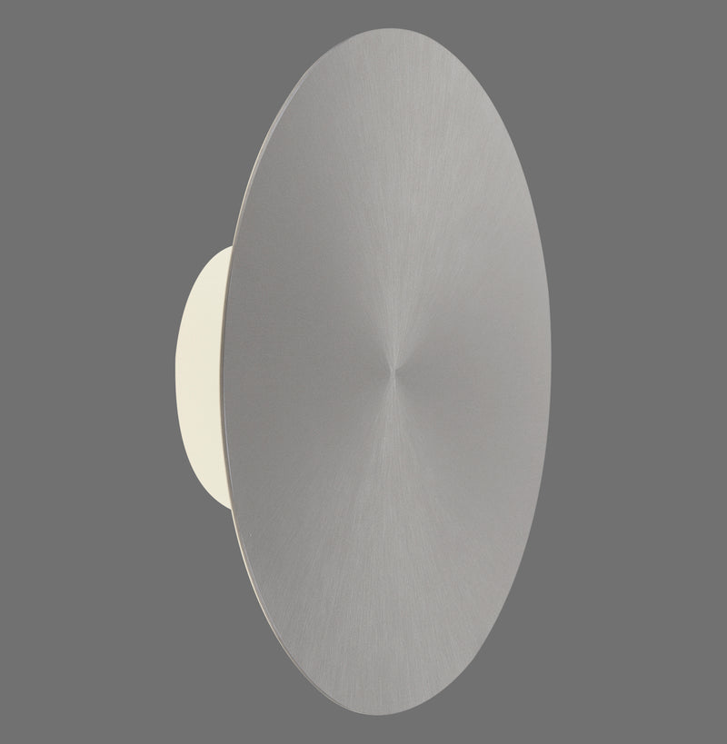 Applique murale sans fil Puntua grise, H 25 cm