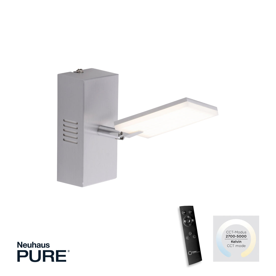 Applique murale Pure-Mira aluminium