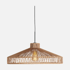 Natural rope pendant light, braided lampshade Ø 50 cm | Anne Light