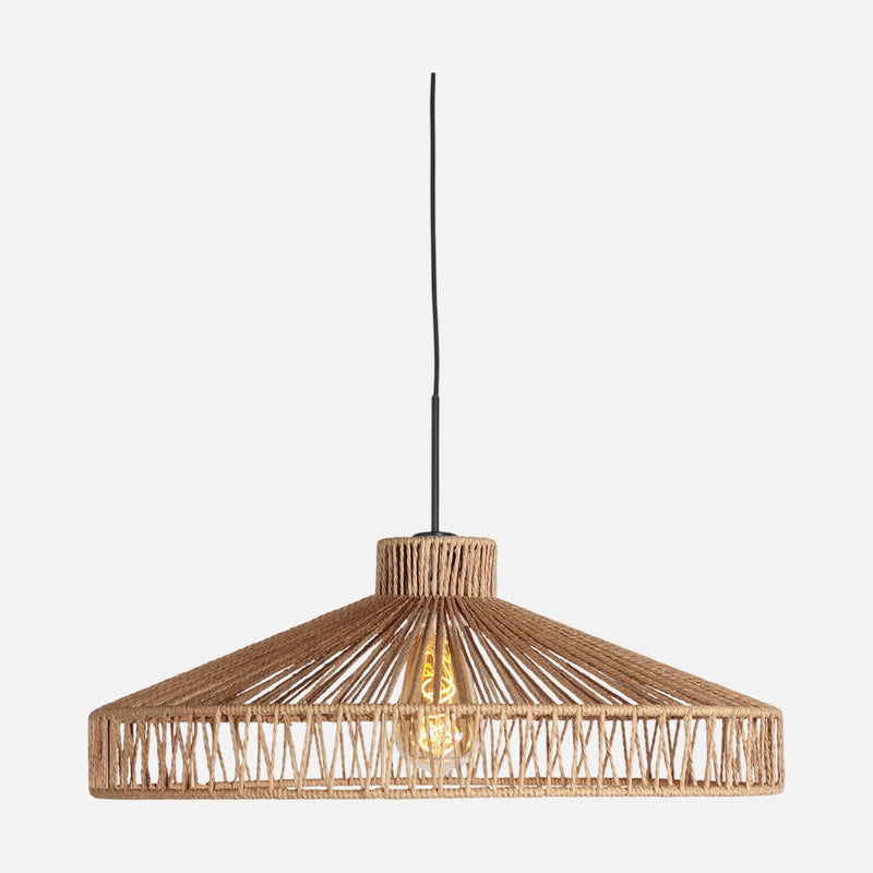Natural rope pendant light, braided lampshade Ø 50 cm | Anne Light