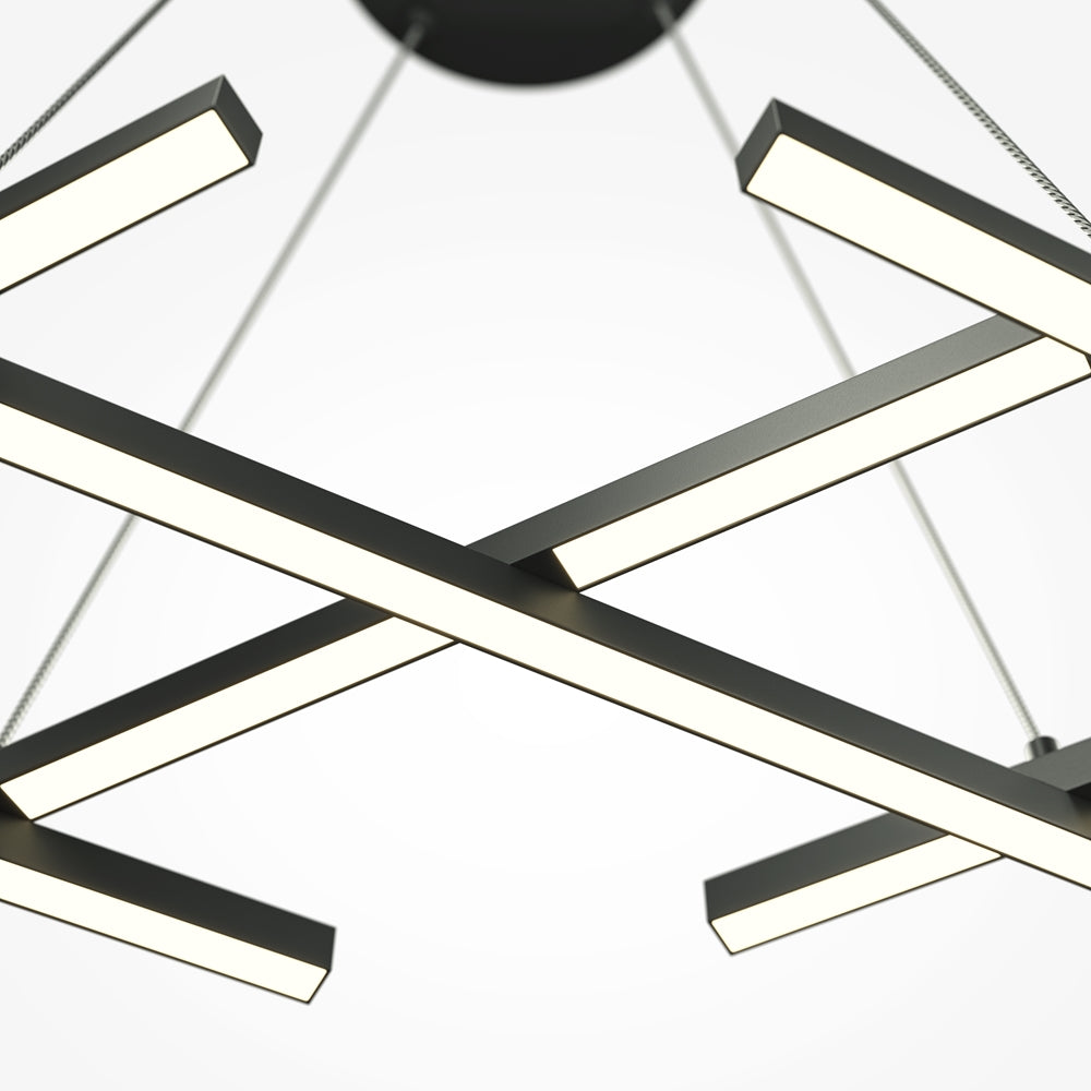 Halo Suspension luminaire noir