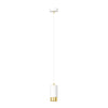 Fumiko 1-light white and gold pendant light