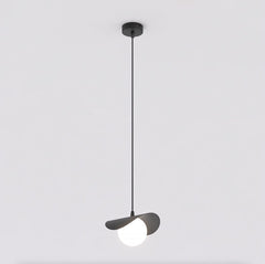 1-light black pendant light