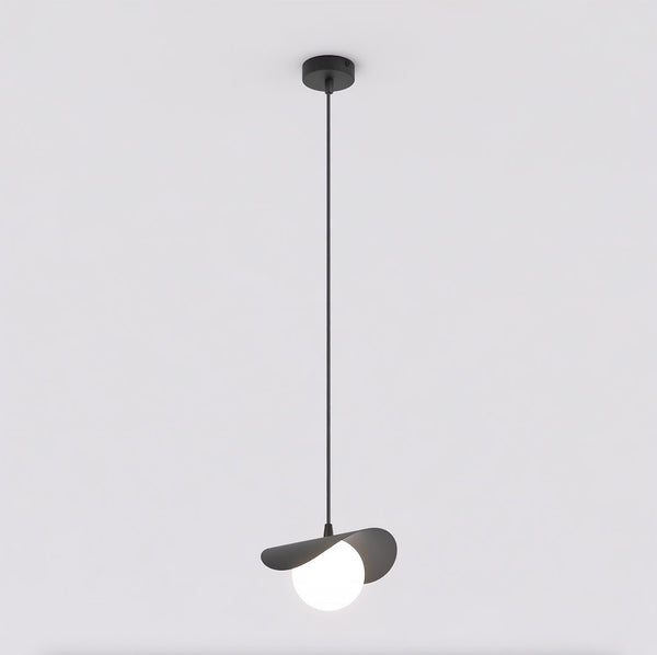 1-light black pendant light