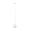 Glam 1-light pendant, white, clear glass