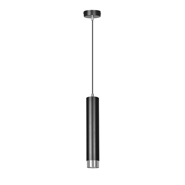 Kibo 1-light black and chrome pendant light