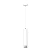 Kibo 1-light white and chrome pendant light