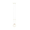 Glam 1-light pendant, white, opal glass