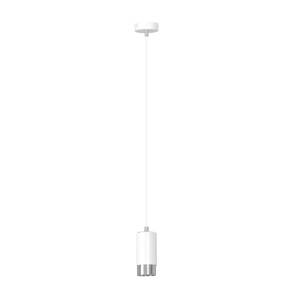 Fumiko 1-light white and chrome pendant light