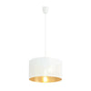 Aston 1-light pendant, white and gold