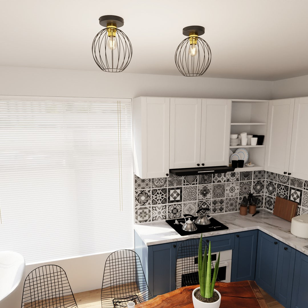 Black and gold Nest pendant light