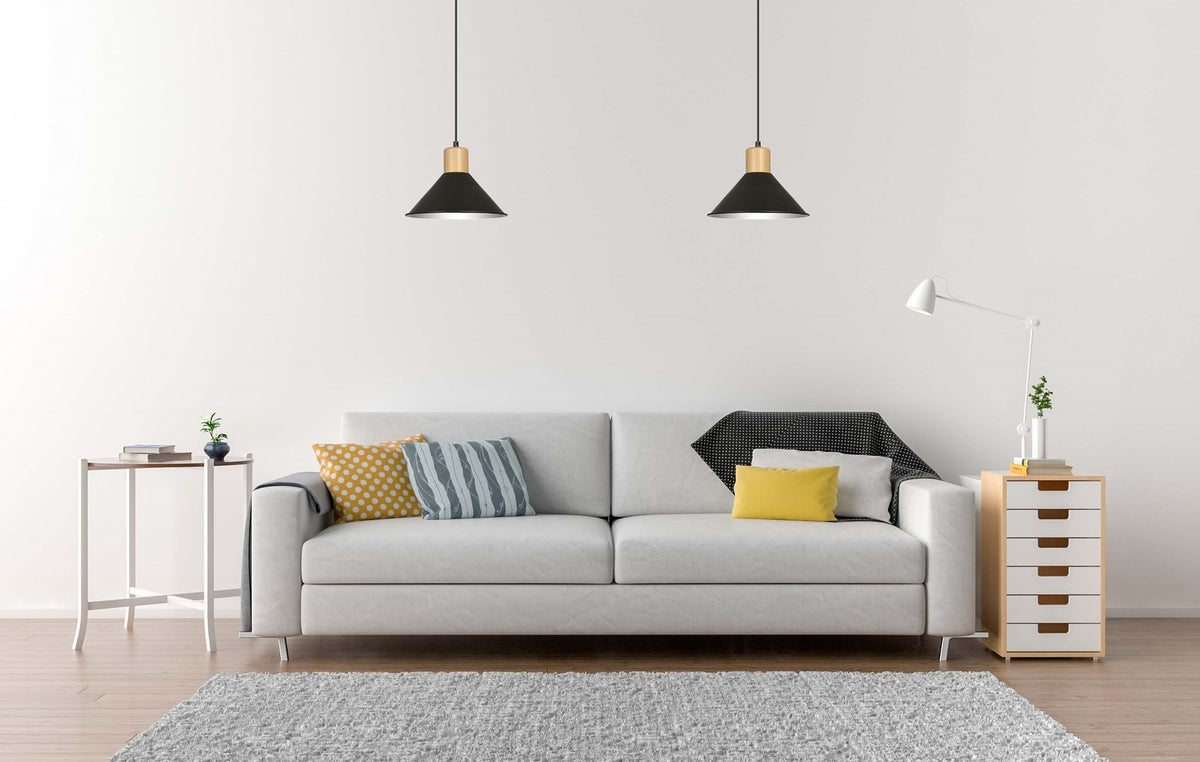 Rowen 1-light black pendant light